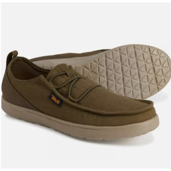 Teva Voya Lace Loafer Shoe Green 9 - Picture 1 of 8